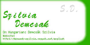 szilvia demcsak business card