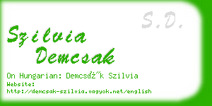 szilvia demcsak business card